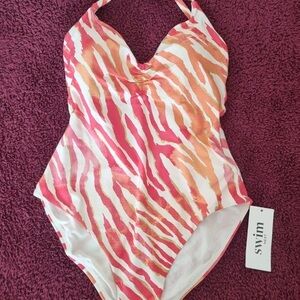 Stylish Pink and Orange Kids One Piece